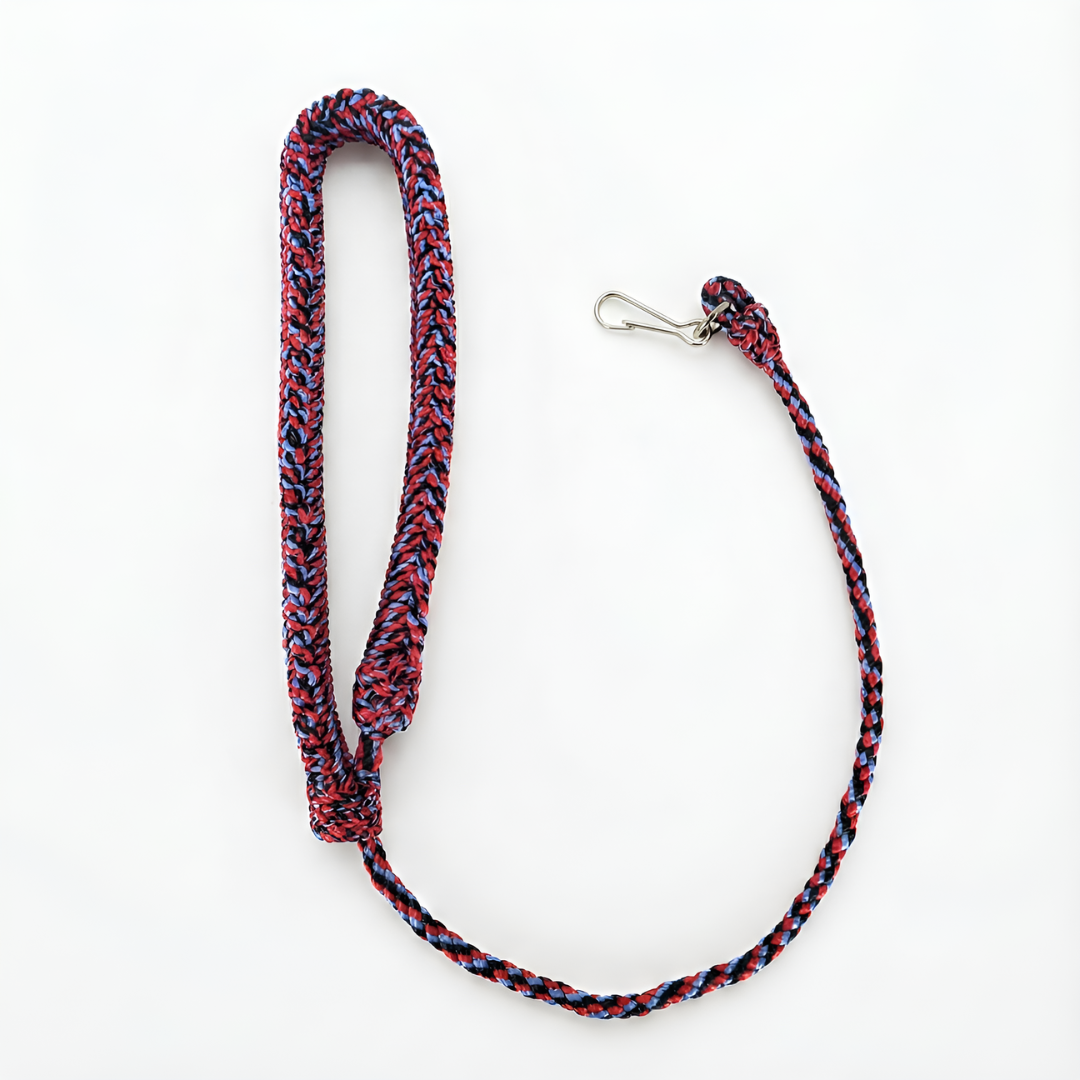 NCC tri-colour heavy braided lanyard in knitted thick weave with metal clip hook, ceremonial and uniform accessory for National Cadet Corps cadets, suitable for all wings.