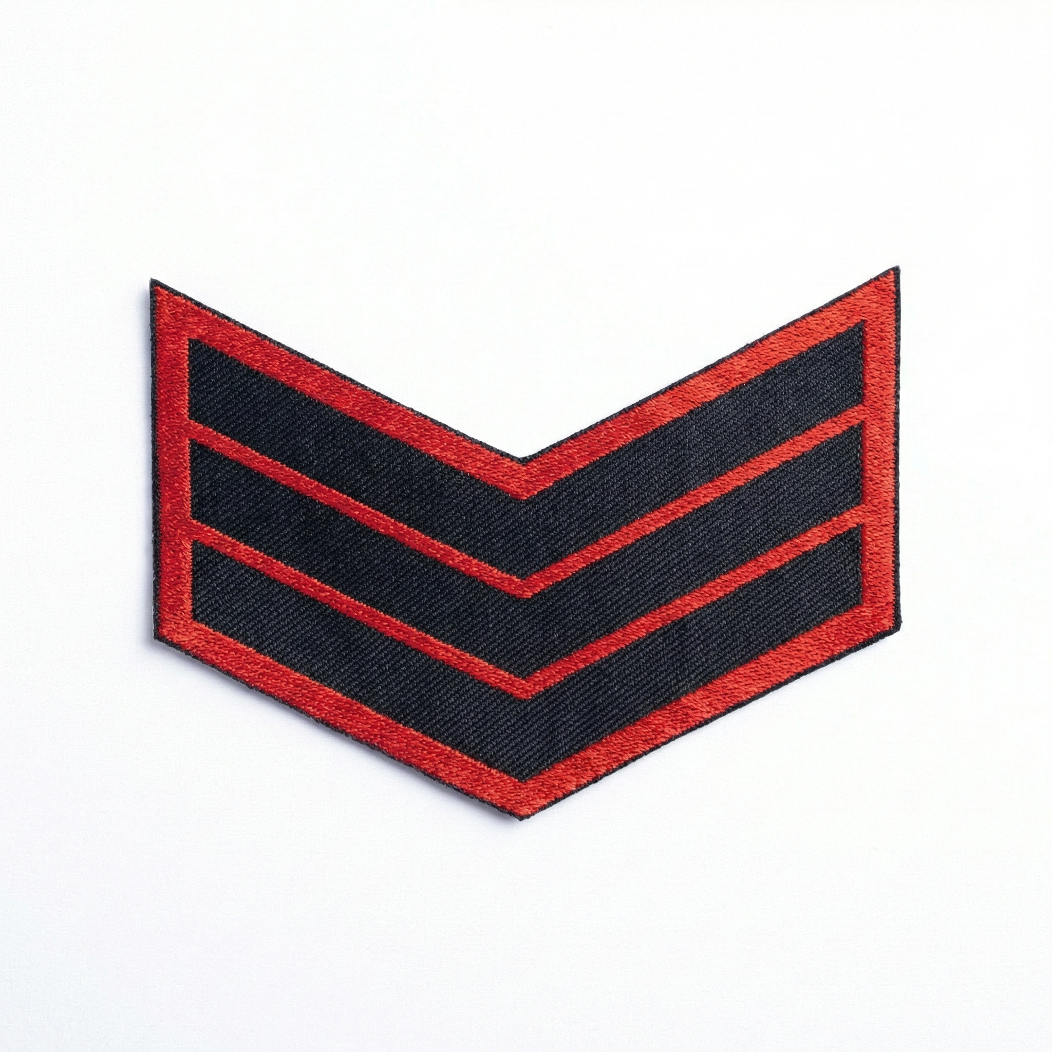 NCC rank badge Sergeant triple red stripe black chevron embroidered shoulder insignia patch ncc online store