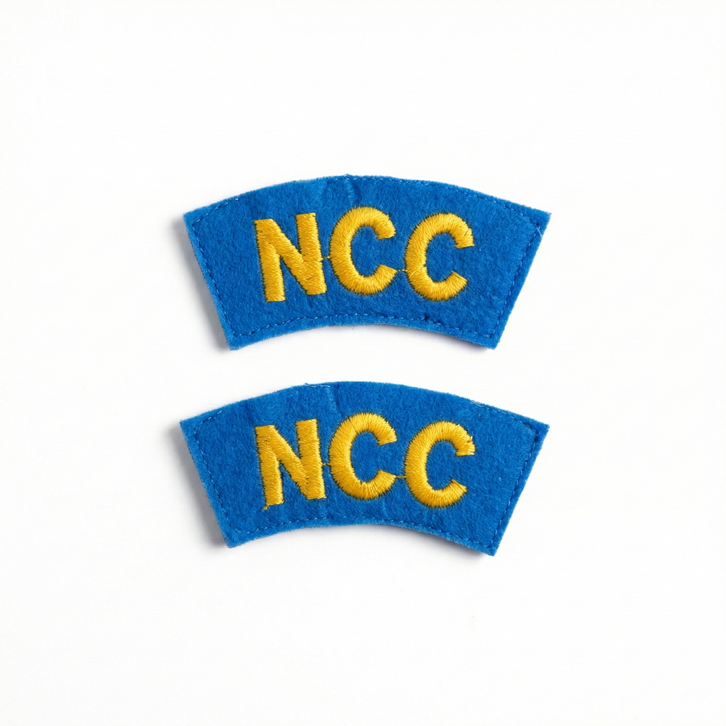 NCC arm title shoulder badge air wing gold embroidery ncconline.in store