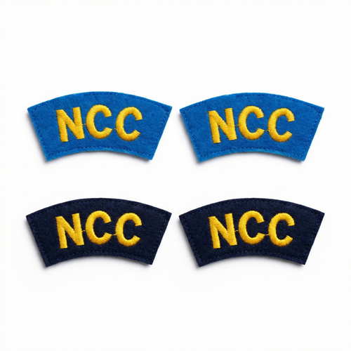 NCC arm title shoulder badge air wing navy wing  gold embroidery for boys girls ncconline.in store