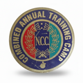 NCC CATC Round Badge with tri-colour shield and Combined Annual Training Camp design