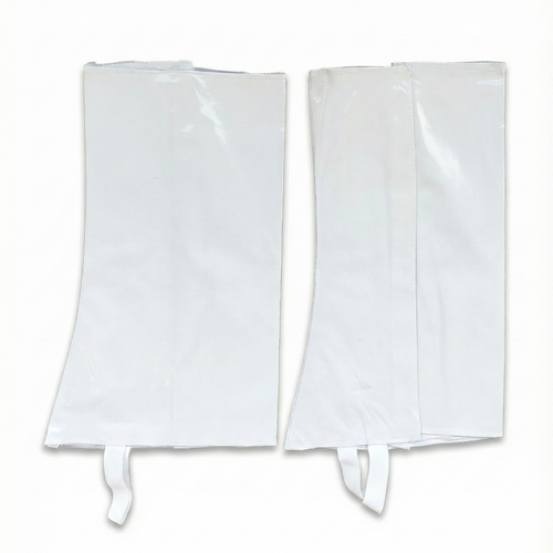 NCC white rexin anklet spats velcro type spades ncc online store