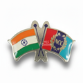 NCC Cross Flag Badge with Indian Flag and NCC emblem metal enamel pin for cadet uniforms