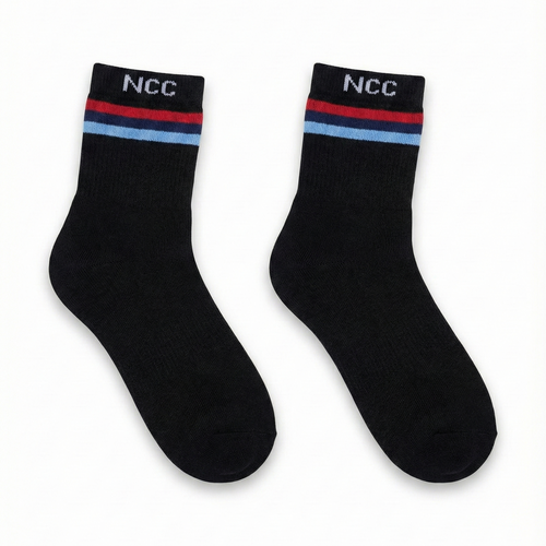 NCC cadet socks black with stripe design for uniform wear ncc online store